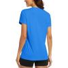 image:imageMAGCOMSEN Womens Workout Tops Short Sleeve Shirts UPF 50 Quick Dry Athletic Sun Protection Rash Guard for WomenAzure