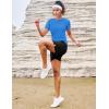 image:imageMAGCOMSEN Womens Workout Tops Short Sleeve Shirts UPF 50 Quick Dry Athletic Sun Protection Rash Guard for WomenAzure
