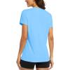 image:imageMAGCOMSEN Womens Workout Tops Short Sleeve Shirts UPF 50 Quick Dry Athletic Sun Protection Rash Guard for WomenBlue