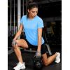 image:imageMAGCOMSEN Womens Workout Tops Short Sleeve Shirts UPF 50 Quick Dry Athletic Sun Protection Rash Guard for WomenBlue