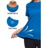 image:imageMAGCOMSEN Womens Workout Tops Short Sleeve Shirts UPF 50 Quick Dry Athletic Sun Protection Rash Guard for WomenBlue Green