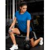 image:imageMAGCOMSEN Womens Workout Tops Short Sleeve Shirts UPF 50 Quick Dry Athletic Sun Protection Rash Guard for WomenBlue Green