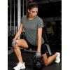 image:imageMAGCOMSEN Womens Workout Tops Short Sleeve Shirts UPF 50 Quick Dry Athletic Sun Protection Rash Guard for WomenDark Gery