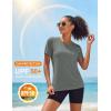 image:imageMAGCOMSEN Womens Workout Tops Short Sleeve Shirts UPF 50 Quick Dry Athletic Sun Protection Rash Guard for WomenDark Gery