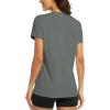 image:imageMAGCOMSEN Womens Workout Tops Short Sleeve Shirts UPF 50 Quick Dry Athletic Sun Protection Rash Guard for WomenDark Gery