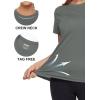 image:imageMAGCOMSEN Womens Workout Tops Short Sleeve Shirts UPF 50 Quick Dry Athletic Sun Protection Rash Guard for WomenDark Gery