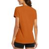 image:imageMAGCOMSEN Womens Workout Tops Short Sleeve Shirts UPF 50 Quick Dry Athletic Sun Protection Rash Guard for WomenDark Orange