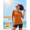 image:imageMAGCOMSEN Womens Workout Tops Short Sleeve Shirts UPF 50 Quick Dry Athletic Sun Protection Rash Guard for WomenDark Orange