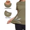 image:imageMAGCOMSEN Womens Workout Tops Short Sleeve Shirts UPF 50 Quick Dry Athletic Sun Protection Rash Guard for WomenDull Cyan