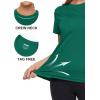 image:imageMAGCOMSEN Womens Workout Tops Short Sleeve Shirts UPF 50 Quick Dry Athletic Sun Protection Rash Guard for WomenEmerald Green