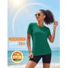 image:imageMAGCOMSEN Womens Workout Tops Short Sleeve Shirts UPF 50 Quick Dry Athletic Sun Protection Rash Guard for WomenEmerald Green