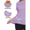 image:imageMAGCOMSEN Womens Workout Tops Short Sleeve Shirts UPF 50 Quick Dry Athletic Sun Protection Rash Guard for WomenGrey Pruple