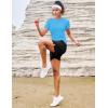 image:imageMAGCOMSEN Womens Workout Tops Short Sleeve Shirts UPF 50 Quick Dry Athletic Sun Protection Rash Guard for WomenIce Blue