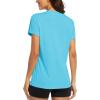 image:imageMAGCOMSEN Womens Workout Tops Short Sleeve Shirts UPF 50 Quick Dry Athletic Sun Protection Rash Guard for WomenIce Blue