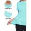 image:imageMAGCOMSEN Womens Workout Tops Short Sleeve Shirts UPF 50 Quick Dry Athletic Sun Protection Rash Guard for WomenLake Blue