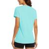 image:imageMAGCOMSEN Womens Workout Tops Short Sleeve Shirts UPF 50 Quick Dry Athletic Sun Protection Rash Guard for WomenLake Blue