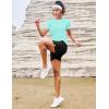 image:imageMAGCOMSEN Womens Workout Tops Short Sleeve Shirts UPF 50 Quick Dry Athletic Sun Protection Rash Guard for WomenLake Blue