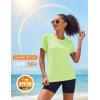 image:imageMAGCOMSEN Womens Workout Tops Short Sleeve Shirts UPF 50 Quick Dry Athletic Sun Protection Rash Guard for WomenLight Green