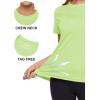image:imageMAGCOMSEN Womens Workout Tops Short Sleeve Shirts UPF 50 Quick Dry Athletic Sun Protection Rash Guard for WomenLight Green