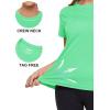 image:imageMAGCOMSEN Womens Workout Tops Short Sleeve Shirts UPF 50 Quick Dry Athletic Sun Protection Rash Guard for WomenMint Green