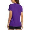 image:imageMAGCOMSEN Womens Workout Tops Short Sleeve Shirts UPF 50 Quick Dry Athletic Sun Protection Rash Guard for WomenPruple