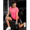 image:imageMAGCOMSEN Womens Workout Tops Short Sleeve Shirts UPF 50 Quick Dry Athletic Sun Protection Rash Guard for WomenRose