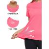 image:imageMAGCOMSEN Womens Workout Tops Short Sleeve Shirts UPF 50 Quick Dry Athletic Sun Protection Rash Guard for WomenRose