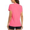 image:imageMAGCOMSEN Womens Workout Tops Short Sleeve Shirts UPF 50 Quick Dry Athletic Sun Protection Rash Guard for WomenRose
