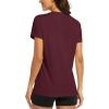 image:imageMAGCOMSEN Womens Workout Tops Short Sleeve Shirts UPF 50 Quick Dry Athletic Sun Protection Rash Guard for WomenWine