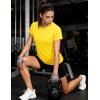 image:imageMAGCOMSEN Womens Workout Tops Short Sleeve Shirts UPF 50 Quick Dry Athletic Sun Protection Rash Guard for WomenYellow