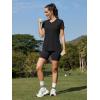 image:imageMAGCOMSEN Womens Workout Tops Short Sleeve UPF 50 Athletic Shirts Quick Dry VNeck TShirt Moisture Wicking Gym Tee01black