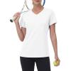 image:imageMAGCOMSEN Womens Workout Tops Short Sleeve UPF 50 Athletic Shirts Quick Dry VNeck TShirt Moisture Wicking Gym Tee03white