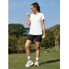 image:imageMAGCOMSEN Womens Workout Tops Short Sleeve UPF 50 Athletic Shirts Quick Dry VNeck TShirt Moisture Wicking Gym Tee03white