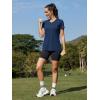 image:imageMAGCOMSEN Womens Workout Tops Short Sleeve UPF 50 Athletic Shirts Quick Dry VNeck TShirt Moisture Wicking Gym Tee04navy