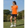 image:imageMAGCOMSEN Womens Workout Tops Short Sleeve UPF 50 Athletic Shirts Quick Dry VNeck TShirt Moisture Wicking Gym Tee05orange