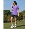 image:imageMAGCOMSEN Womens Workout Tops Short Sleeve UPF 50 Athletic Shirts Quick Dry VNeck TShirt Moisture Wicking Gym Tee06light Purple