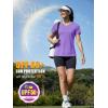 image:imageMAGCOMSEN Womens Workout Tops Short Sleeve UPF 50 Athletic Shirts Quick Dry VNeck TShirt Moisture Wicking Gym Tee06light Purple