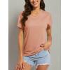 image:imageMAGCOMSEN Womens Workout Tops Short Sleeve UPF 50 Athletic Shirts Quick Dry VNeck TShirt Moisture Wicking Gym TeeApricot
