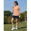image:imageMAGCOMSEN Womens Workout Tops Short Sleeve UPF 50 Athletic Shirts Quick Dry VNeck TShirt Moisture Wicking Gym TeeApricot