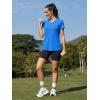 image:imageMAGCOMSEN Womens Workout Tops Short Sleeve UPF 50 Athletic Shirts Quick Dry VNeck TShirt Moisture Wicking Gym TeeAzure