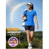 image:imageMAGCOMSEN Womens Workout Tops Short Sleeve UPF 50 Athletic Shirts Quick Dry VNeck TShirt Moisture Wicking Gym TeeAzure