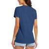 image:imageMAGCOMSEN Womens Workout Tops Short Sleeve UPF 50 Athletic Shirts Quick Dry VNeck TShirt Moisture Wicking Gym TeeBlue Grey