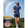image:imageMAGCOMSEN Womens Workout Tops Short Sleeve UPF 50 Athletic Shirts Quick Dry VNeck TShirt Moisture Wicking Gym TeeBlue Grey