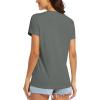 image:imageMAGCOMSEN Womens Workout Tops Short Sleeve UPF 50 Athletic Shirts Quick Dry VNeck TShirt Moisture Wicking Gym TeeDark Grey