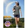 image:imageMAGCOMSEN Womens Workout Tops Short Sleeve UPF 50 Athletic Shirts Quick Dry VNeck TShirt Moisture Wicking Gym TeeDark Grey