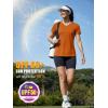 image:imageMAGCOMSEN Womens Workout Tops Short Sleeve UPF 50 Athletic Shirts Quick Dry VNeck TShirt Moisture Wicking Gym TeeDark Orange
