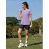 image:imageMAGCOMSEN Womens Workout Tops Short Sleeve UPF 50 Athletic Shirts Quick Dry VNeck TShirt Moisture Wicking Gym TeeGrey Purple