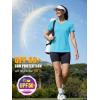 image:imageMAGCOMSEN Womens Workout Tops Short Sleeve UPF 50 Athletic Shirts Quick Dry VNeck TShirt Moisture Wicking Gym TeeIce Blue