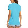 image:imageMAGCOMSEN Womens Workout Tops Short Sleeve UPF 50 Athletic Shirts Quick Dry VNeck TShirt Moisture Wicking Gym TeeIce Blue
