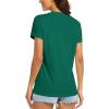 image:imageMAGCOMSEN Womens Workout Tops Short Sleeve UPF 50 Athletic Shirts Quick Dry VNeck TShirt Moisture Wicking Gym TeeJade Green